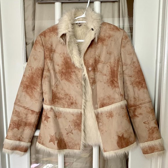 Faux Fur/Faux Suede Jacket 1970s Inspired - Picture 3 of 4